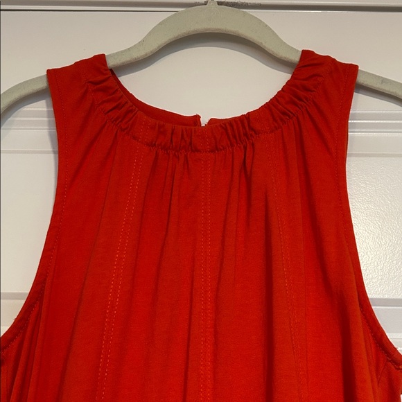 LOFT Red A-Line Sleeveless Dress Women's Medium Petite - Picture 2 of 5